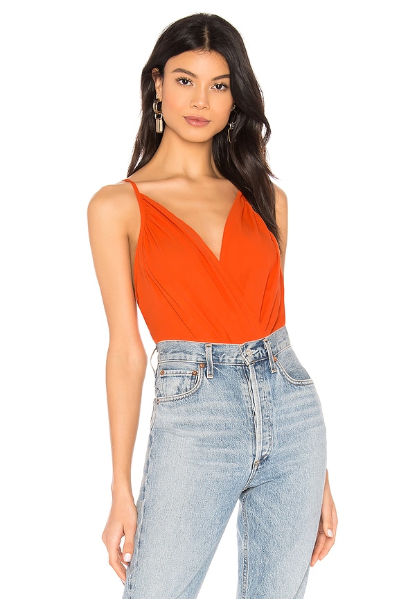view 1 of 5 Rikki Chiffon Bodysuit in Orange