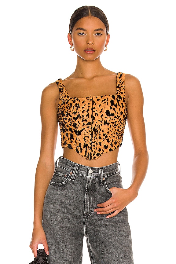 view 1 of 4 Savanah Bustier Top in Leopard