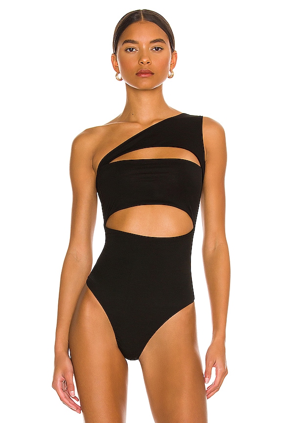 view 2 of 5 Tori Cut Out Bodysuit in Black