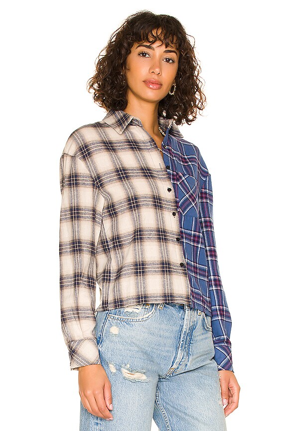 view 2 of 5 Tori Two Tone Flannel in Blue