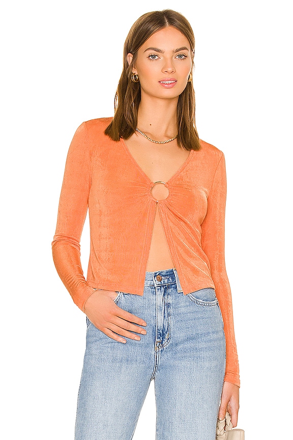 view 1 of 4 Clarissa O Ring Top in Tangerine