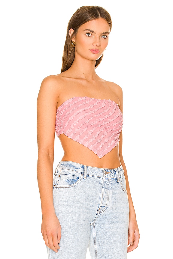 view 2 of 5 Kali Ruffle Scarf Top in Pink