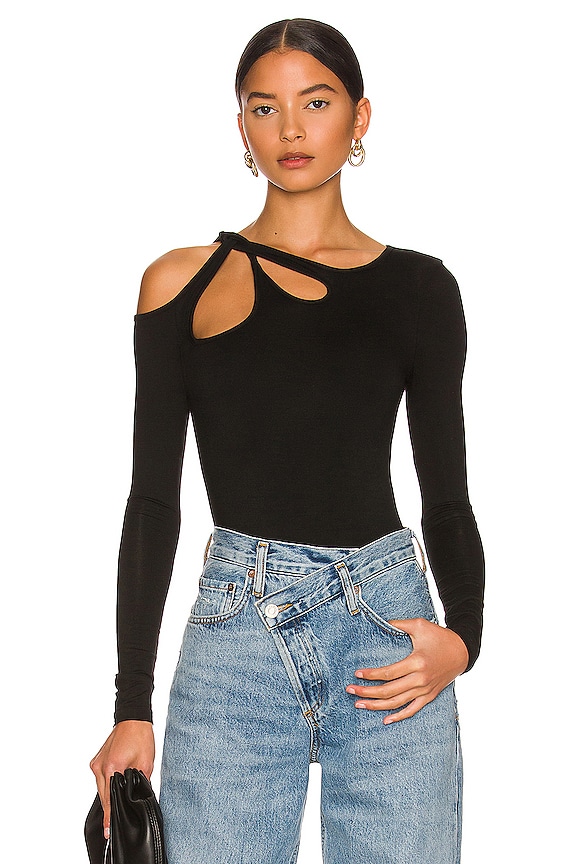 superdown Yesenia Twist Bodysuit in Black | REVOLVE