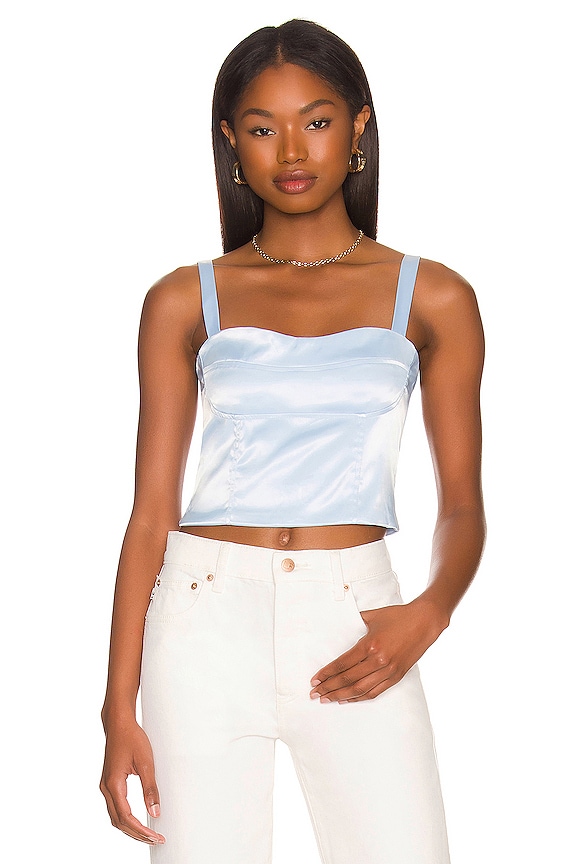 view 1 of 4 Tiana Bustier Top in Blue