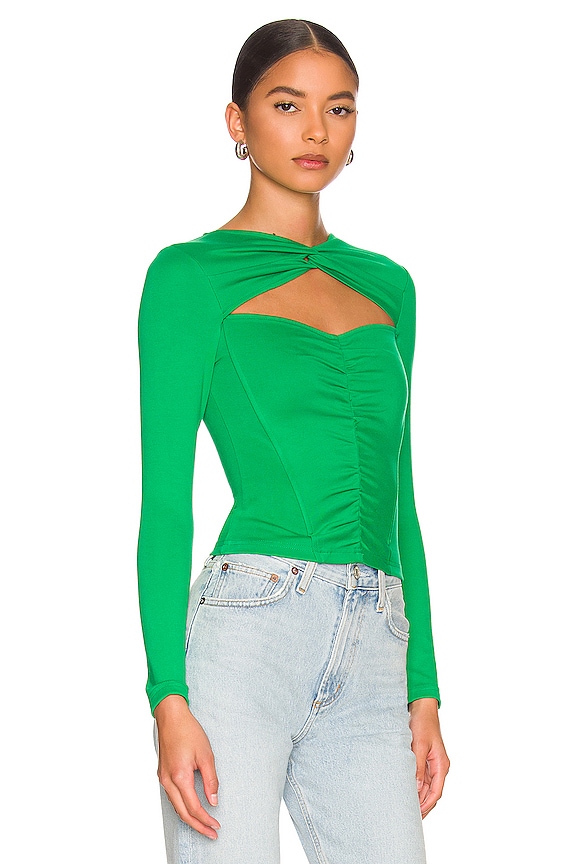 view 2 of 4 Gabby Cut Out Top in Green