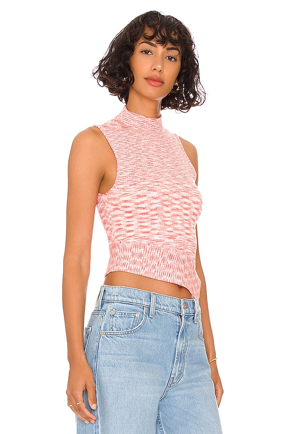 view 2 of 4 Samaria Mock Neck Top in Salmon
