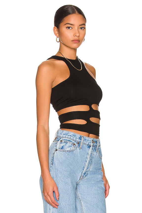 view 2 of 4 Cassie Cut Out Top in Black