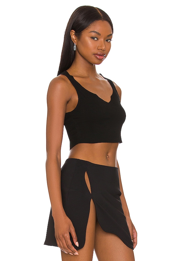 view 2 of 4 Mimi Notch Neck Top in Black