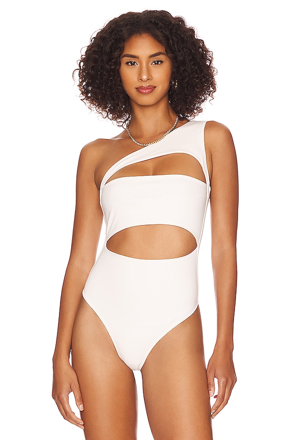 view 2 of 5 Tori Cut Out Bodysuit in White