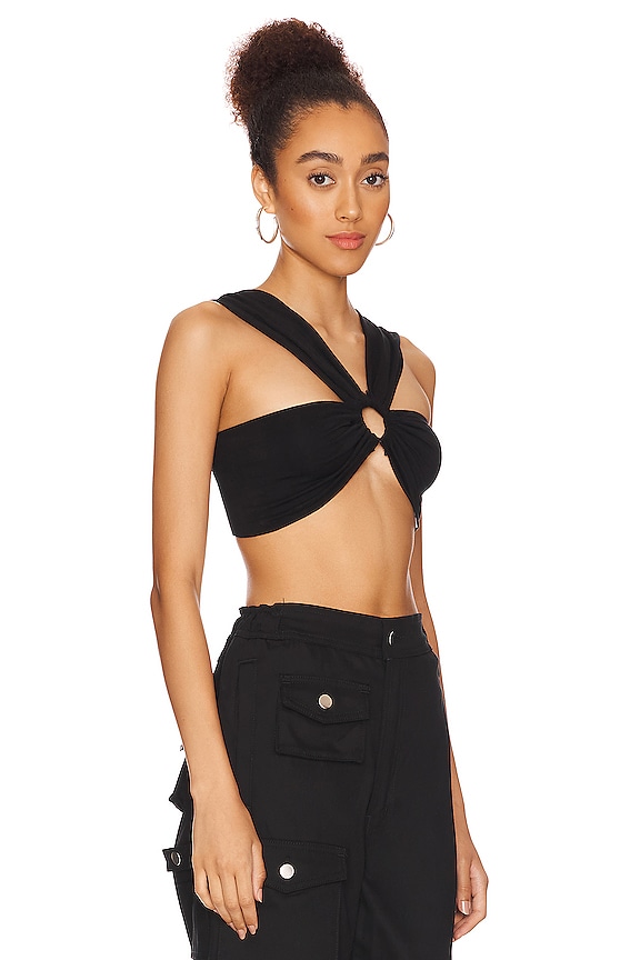 view 2 of 4 Odette O Ring Top in Black