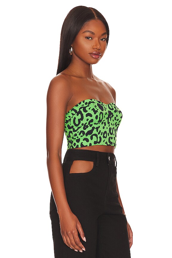 view 2 of 4 Kendra Sweetheart Corset in Green Multi