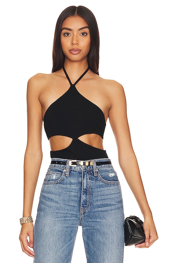 view 1 of 5 Callie Halter Bodysuit in Black