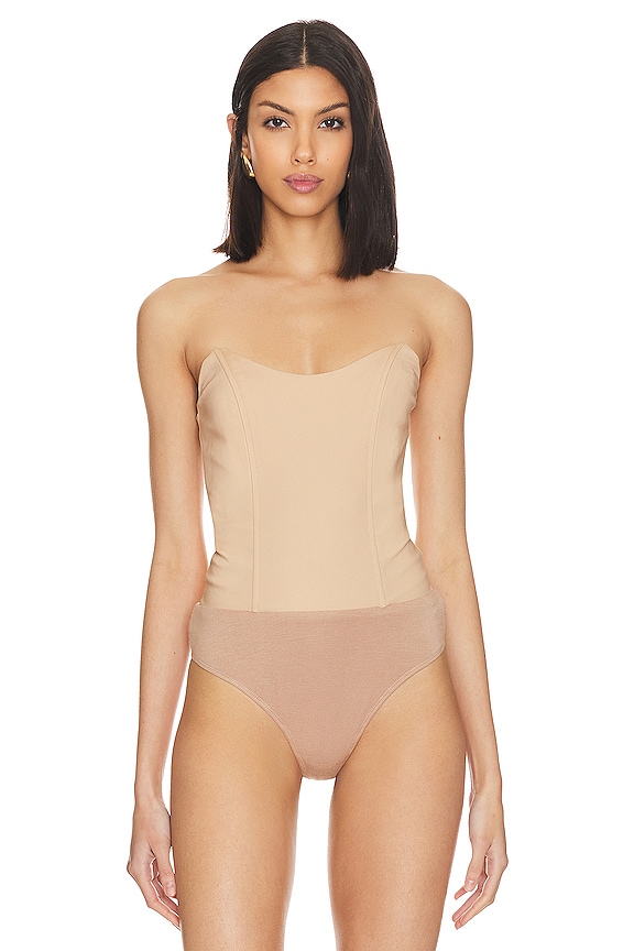 view 2 of 5 Stevie Sweetheart Bodysuit in Nude