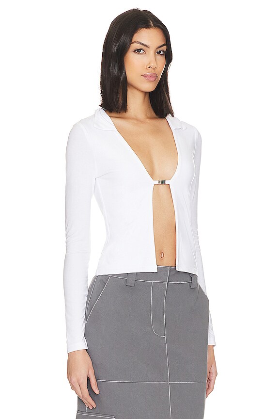 view 2 of 4 Hanna Buckle Top in White