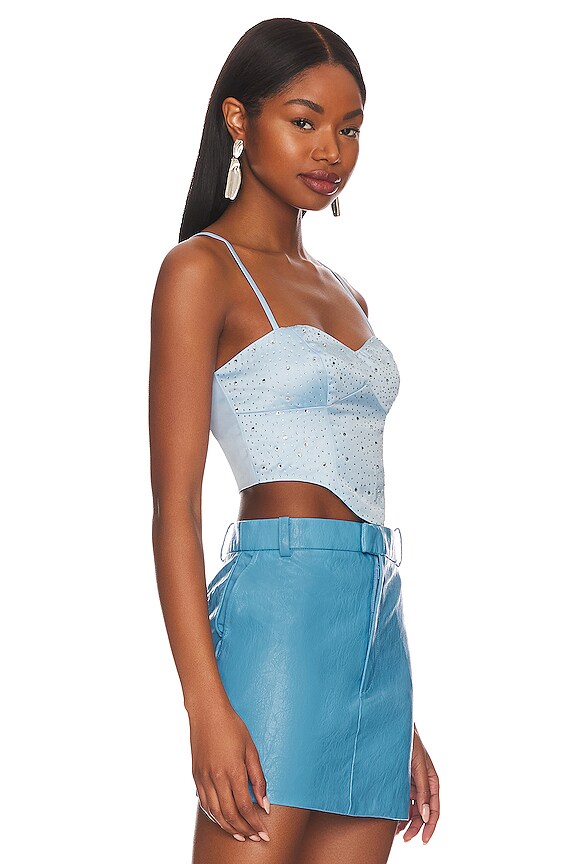 view 2 of 5 Janet Corset Top in Light Blue