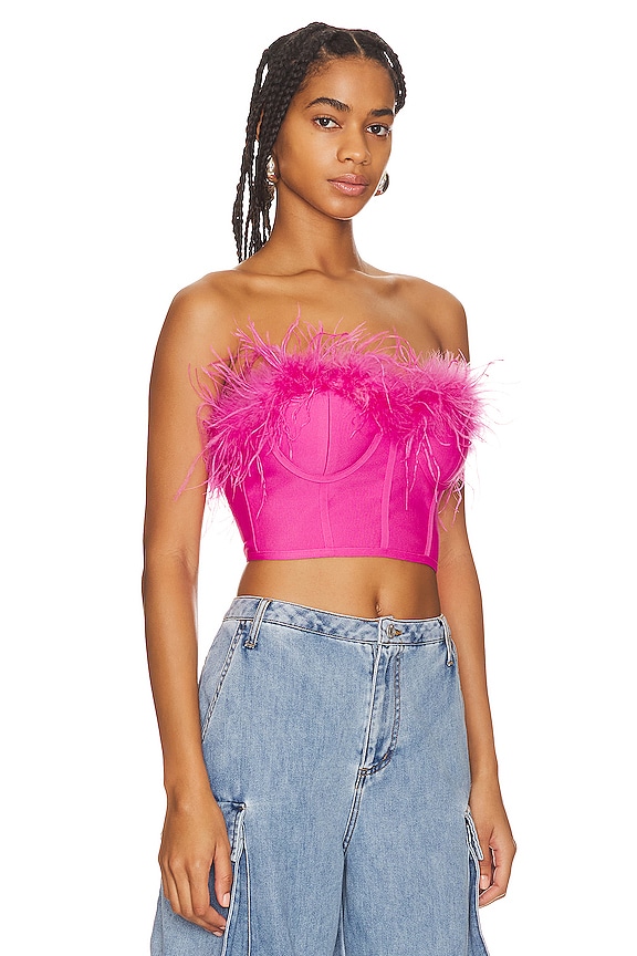 view 2 of 4 Ramona Bustier Top in Hot Pink