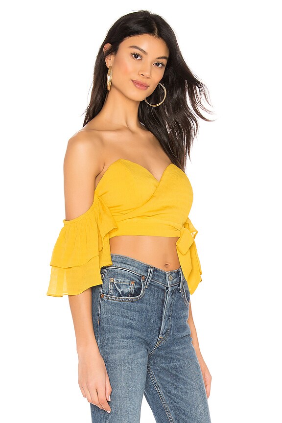 view 2 of 4 RAE WRAP TIE 탑 in Yellow