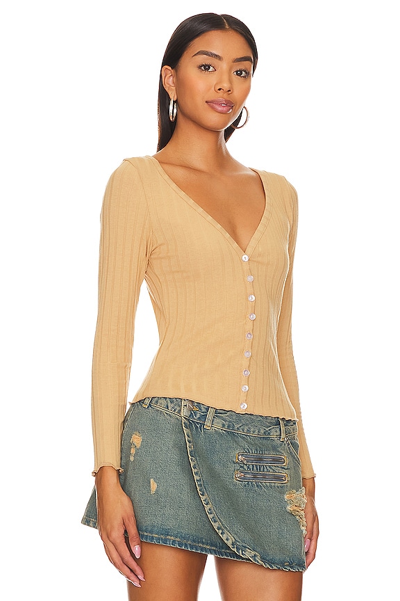 view 2 of 4 Nina Button Top in Nude