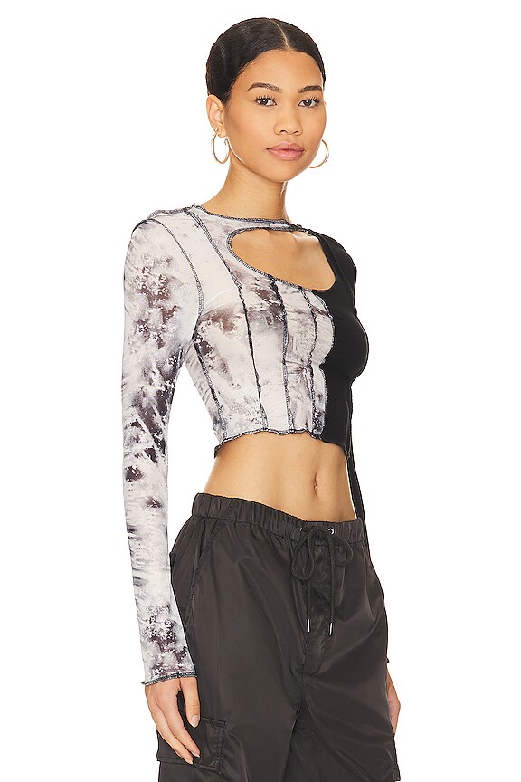 view 2 of 4 Nylah Split Top in Black