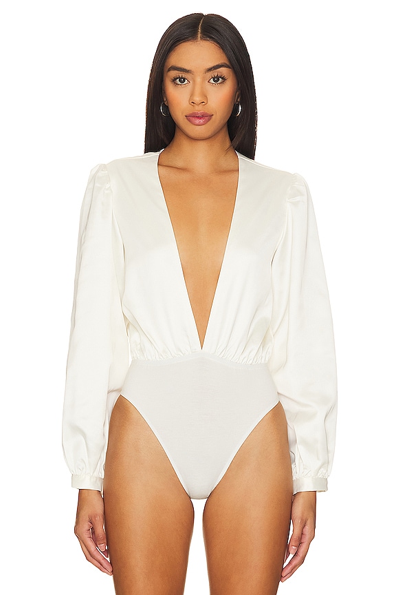 view 2 of 5 TAMMIE DEEP V 바디수트 in Ivory