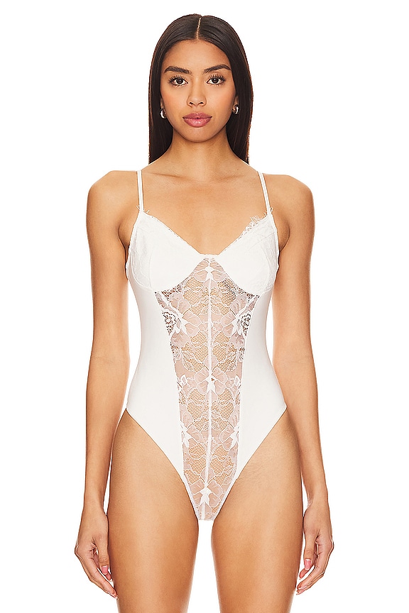 view 2 of 5 Jeannie Lace Bodysuit in White