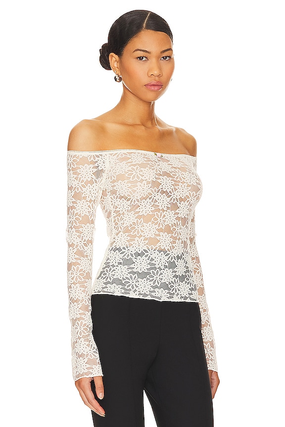 view 2 of 4 Nicolette Lace Top in Ecru