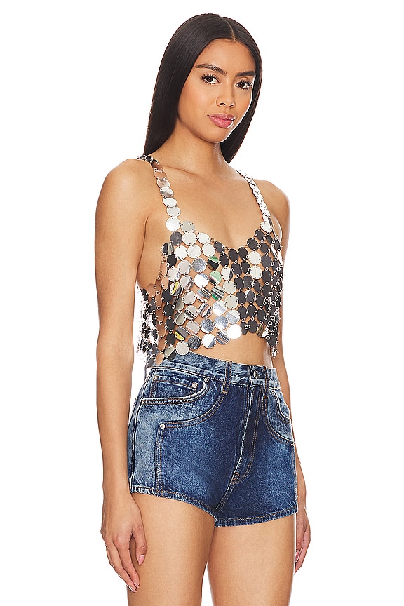 view 2 of 5 Maren Top in Silver