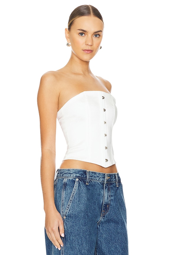 view 2 of 4 JORDYN CORSET トップ in White