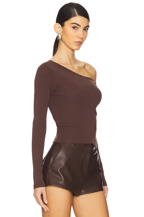 view 2 of 4 Romina Long Sleeve Top in Brown