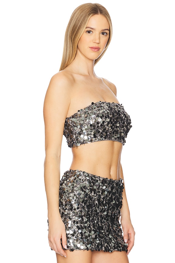 view 2 of 5 Adalaide Tube Top in Gunmetal