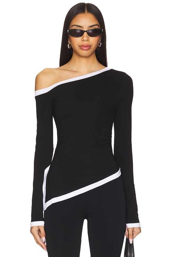 view 1 of 5 Jordyn Top in Black & White