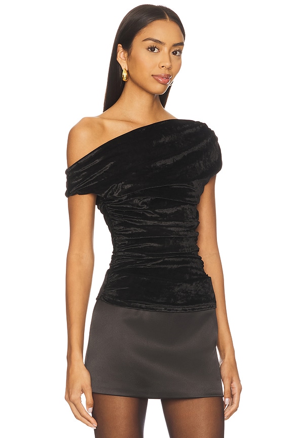 view 2 of 4 Ruth Asymmetrical Top in Black