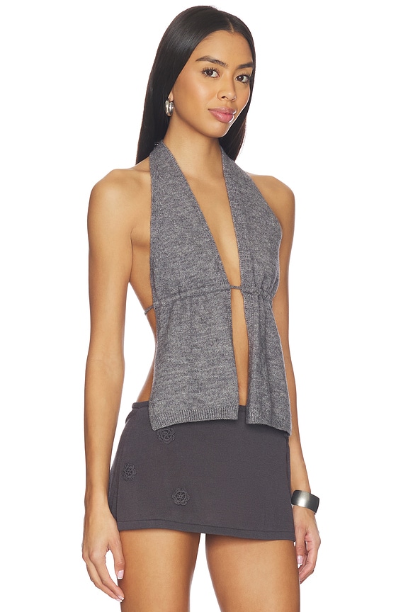 view 2 of 4 Ayah Halter Top in Grey