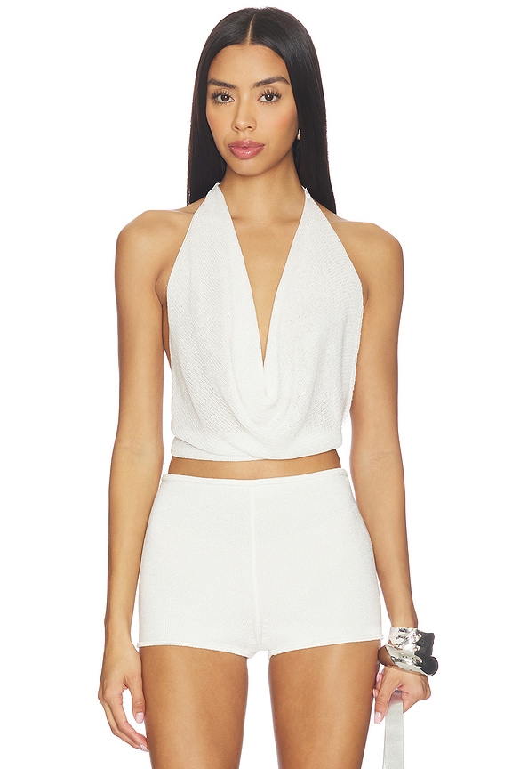 view 1 of 4 Rubie Cowl Neck Top in White