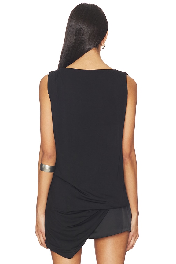 Caprice Asymmetrical Top in Black View 4 of 5