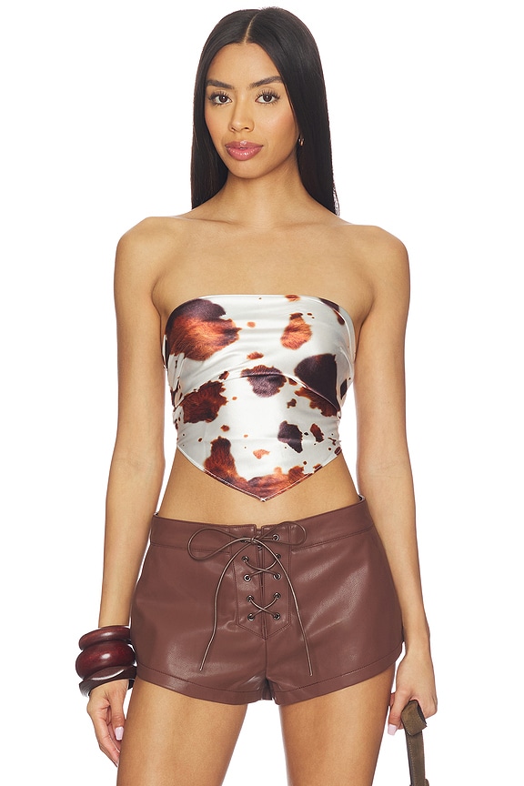 view 1 of 4 Cosima Top in Cow Print