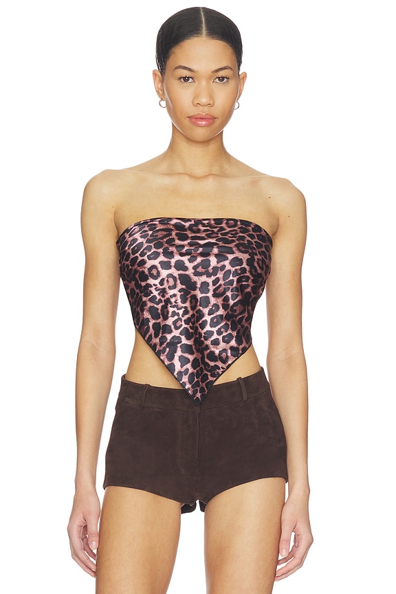 view 1 of 4 Klara Scarf Top in Leopard
