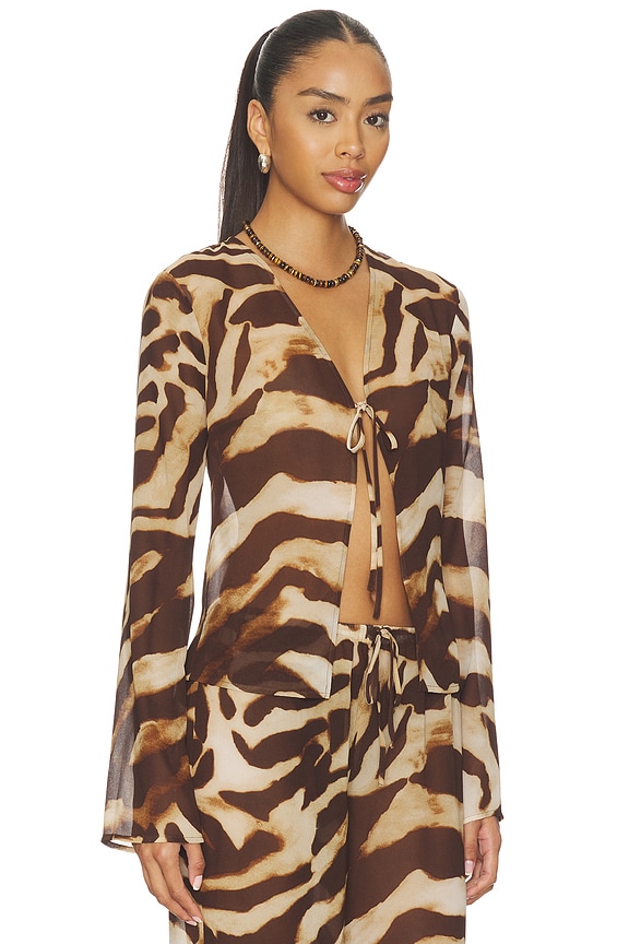 view 2 of 4 OSPREY トップ in Brown Zebra