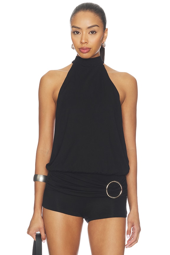 view 2 of 4 Declynn Drape Top in Black