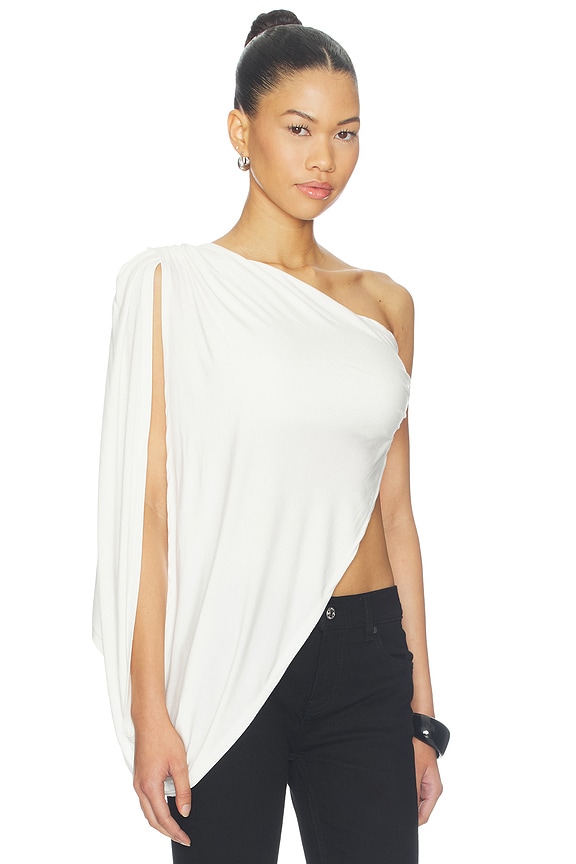 view 2 of 5 Fellie Asymmetrical Top in White