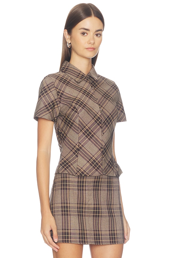 view 2 of 4 Mariam Top in Plaid Multi