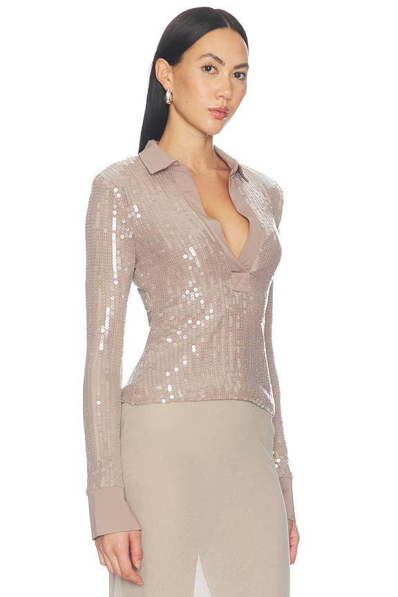 view 2 of 5 Geraldine Top in Taupe