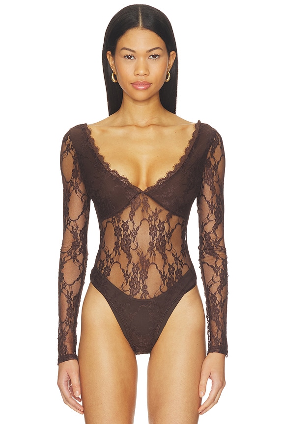 view 2 of 5 Halcyon Bodysuit in Dark Brown