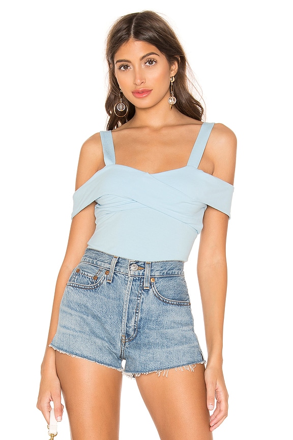 view 1 of 5 MONO DE HOMBROS DESCUBIERTOS EVIE in Light Blue