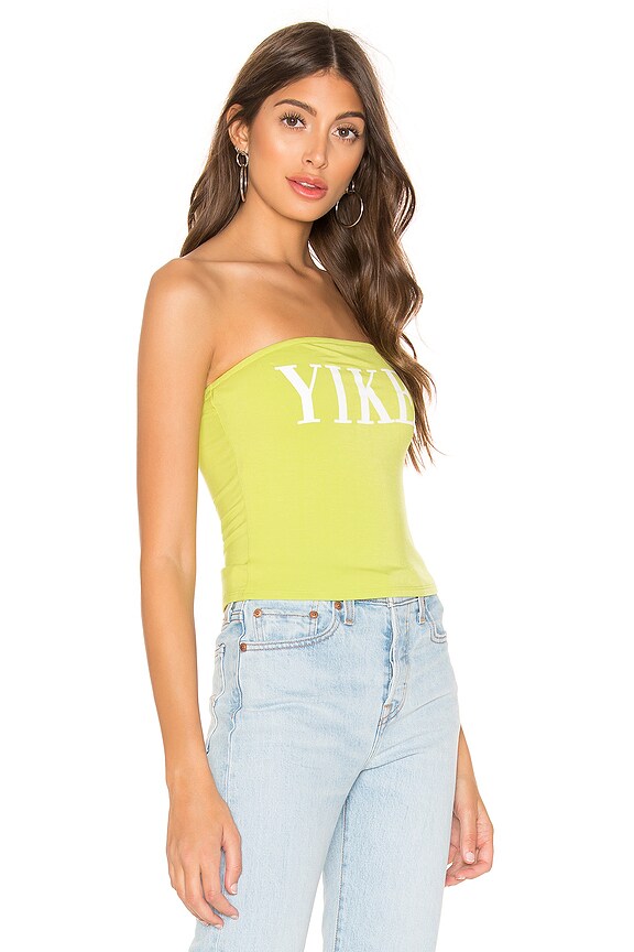 view 2 of 4 VICKI 튜브 탑 in Lime Green