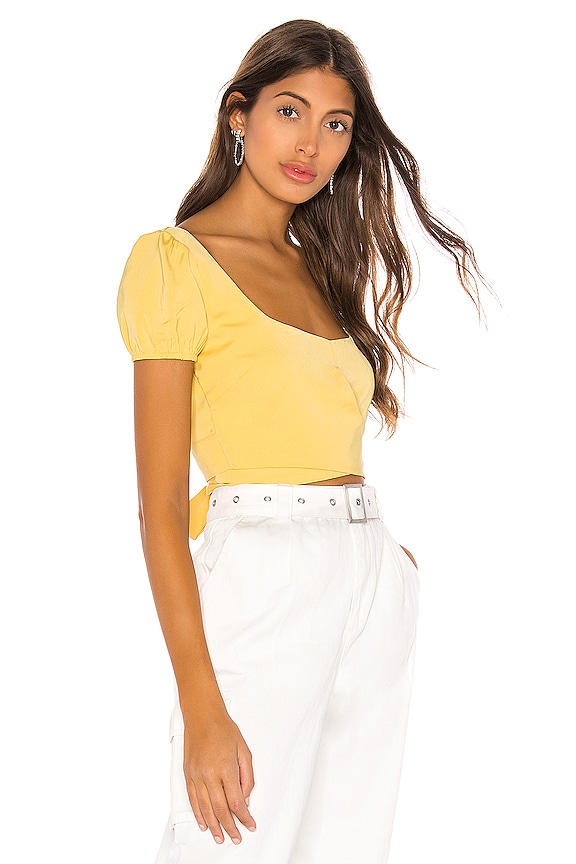 view 2 of 4 Ricky Tie Back Top in Yellow