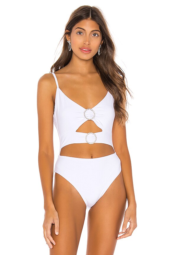 view 2 of 5 Makena O Ring Bodysuit in White