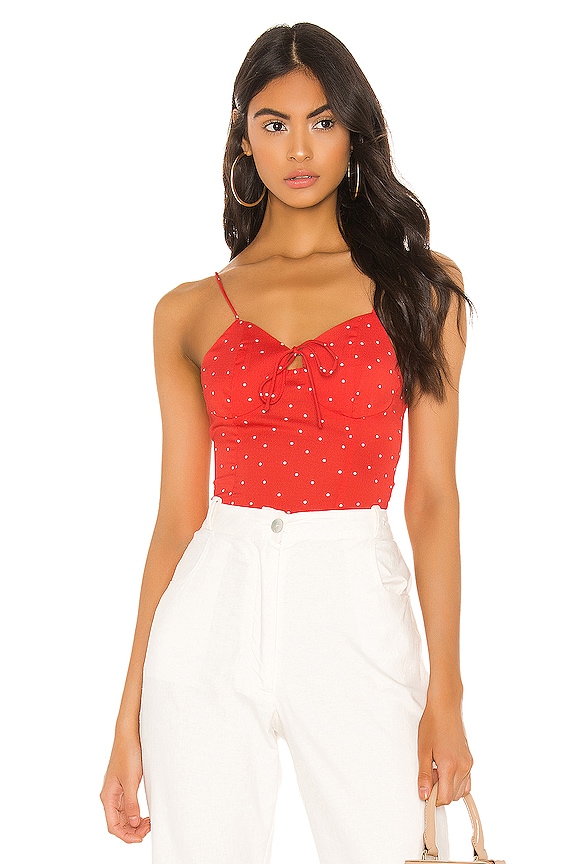 view 1 of 4 Tasha Cami Tie Top in Red