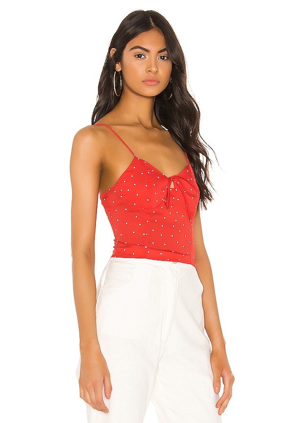 view 2 of 4 Tasha Cami Tie Top in Red
