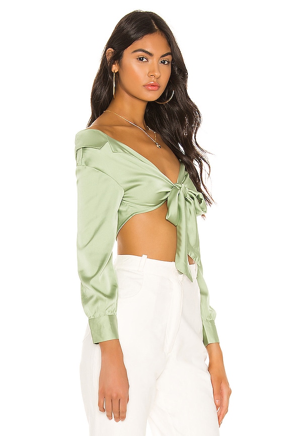 view 2 of 4 FIONA 오프 숄더 탑 in Sage